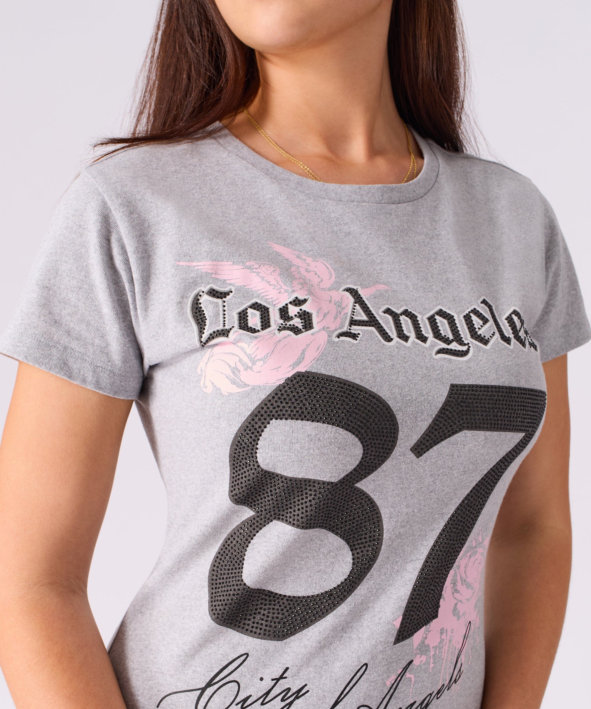 LA Angels Graphic Bodycon Women's Dress - Grey