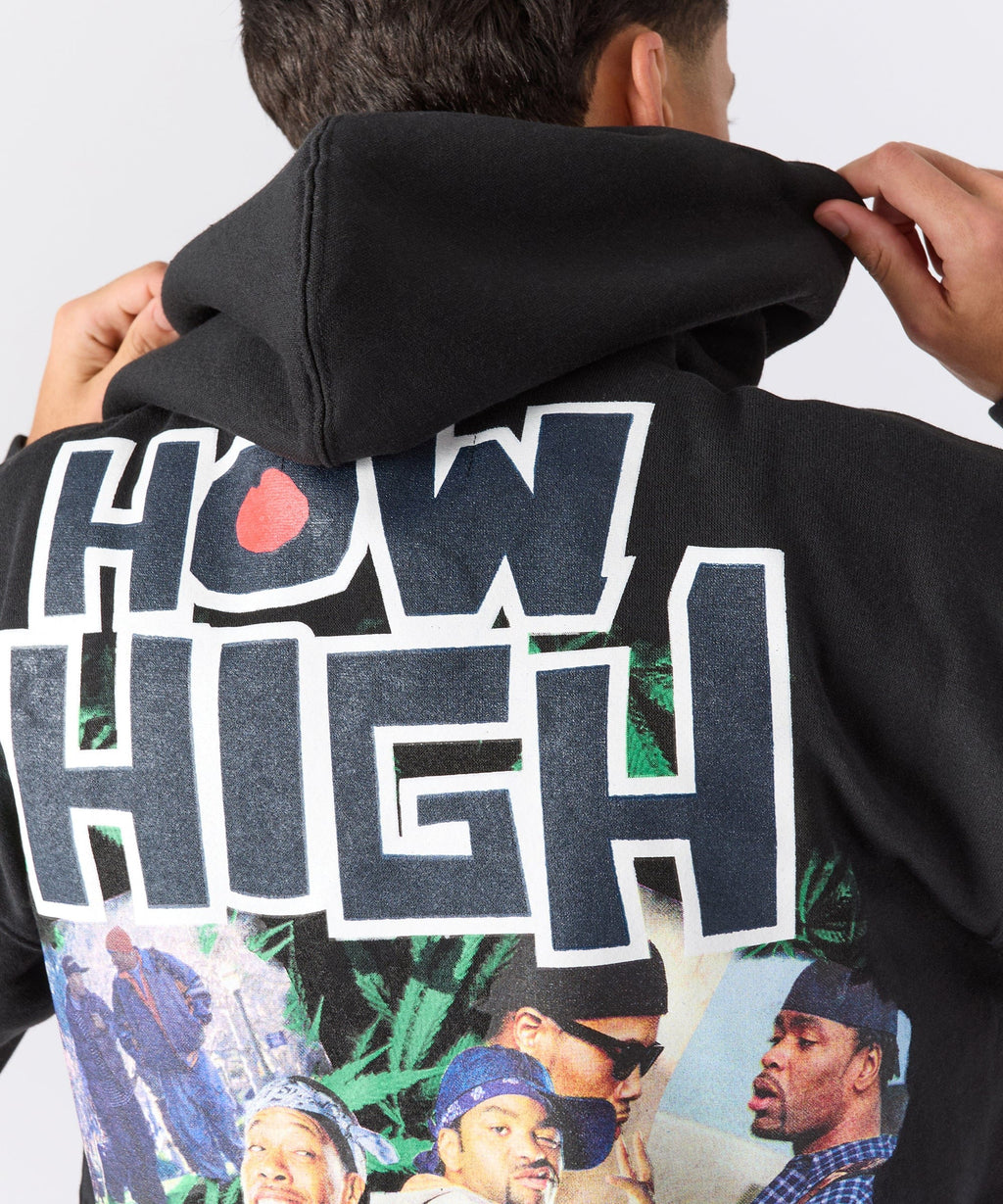 How High They've Got Their Degrees Graphic Hoodie - Black