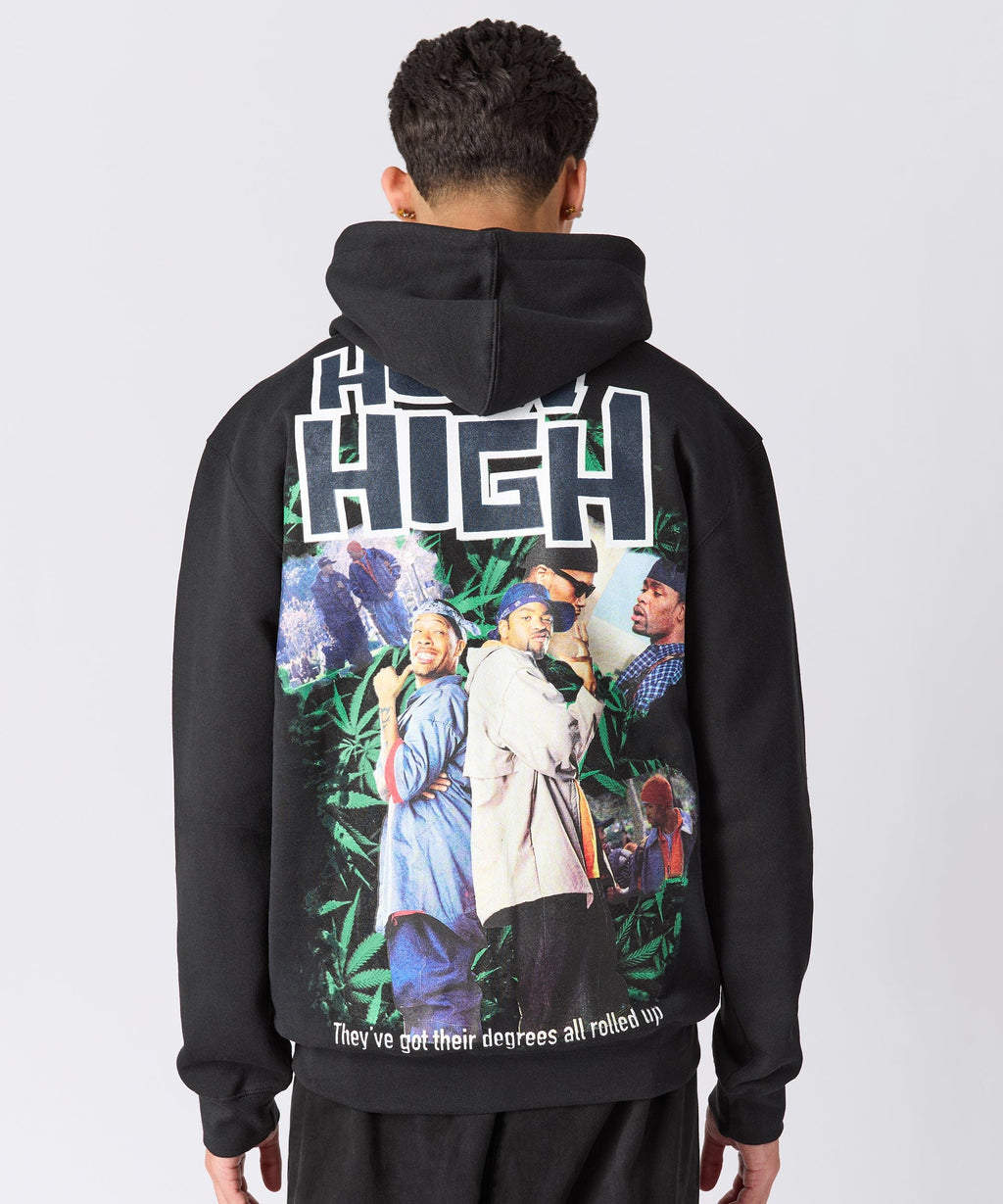 How High They've Got Their Degrees Graphic Hoodie - Black