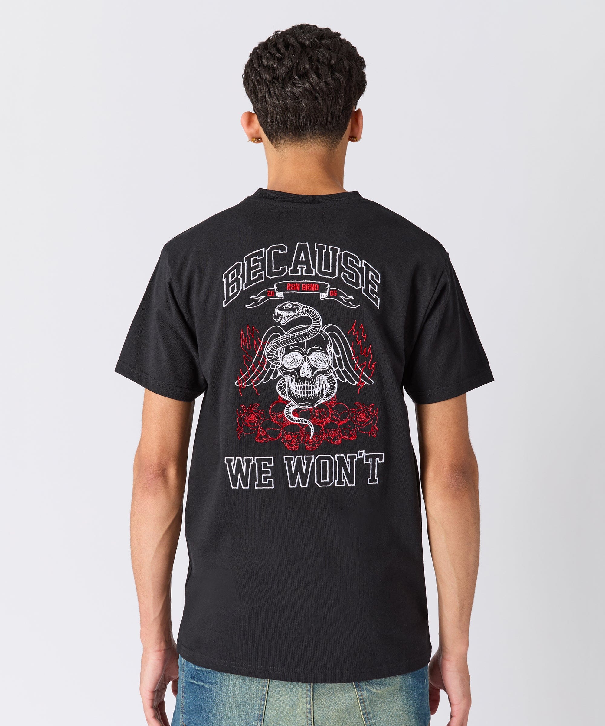 Mercy Embroidered Short Sleeve Tee - Black