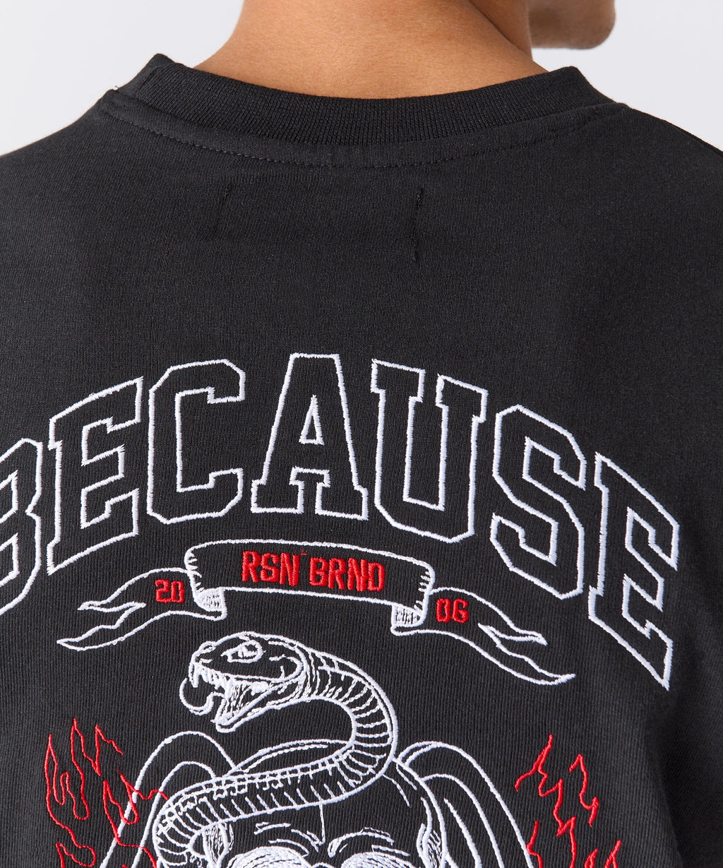 Mercy Embroidered Short Sleeve Tee - Black
