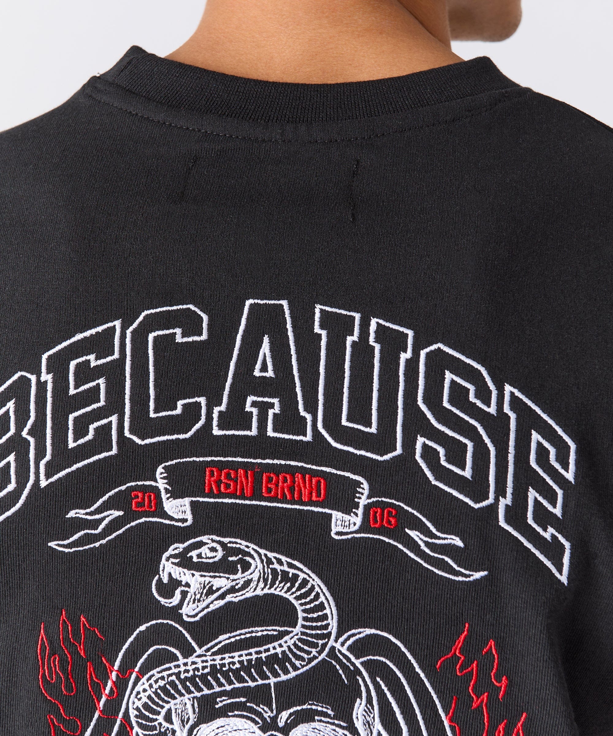 Mercy Embroidered Short Sleeve Tee - Black