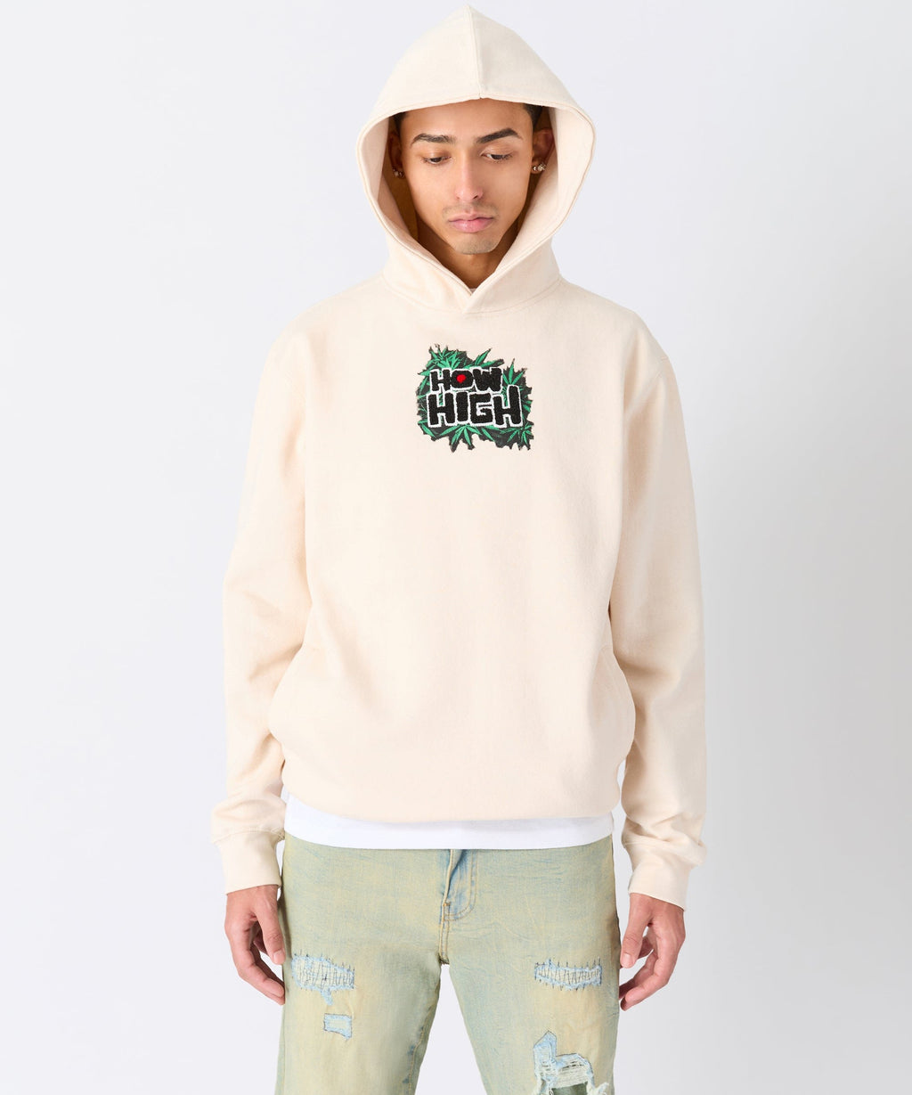 How High They've Got Their Degrees Graphic Hoodie - Tan