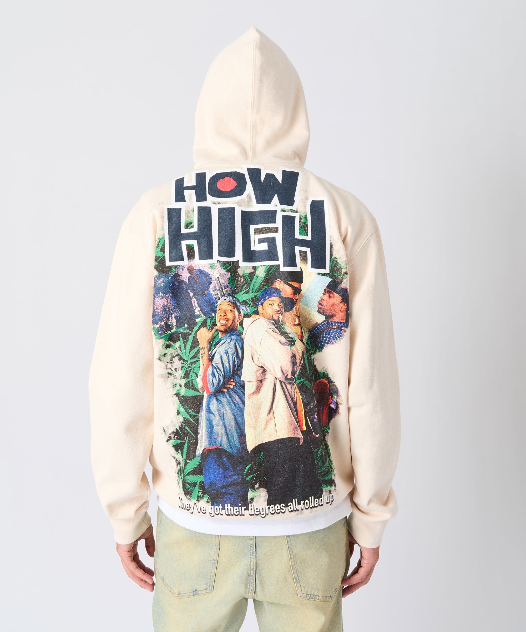 How High They've Got Their Degrees Graphic Hoodie - Tan