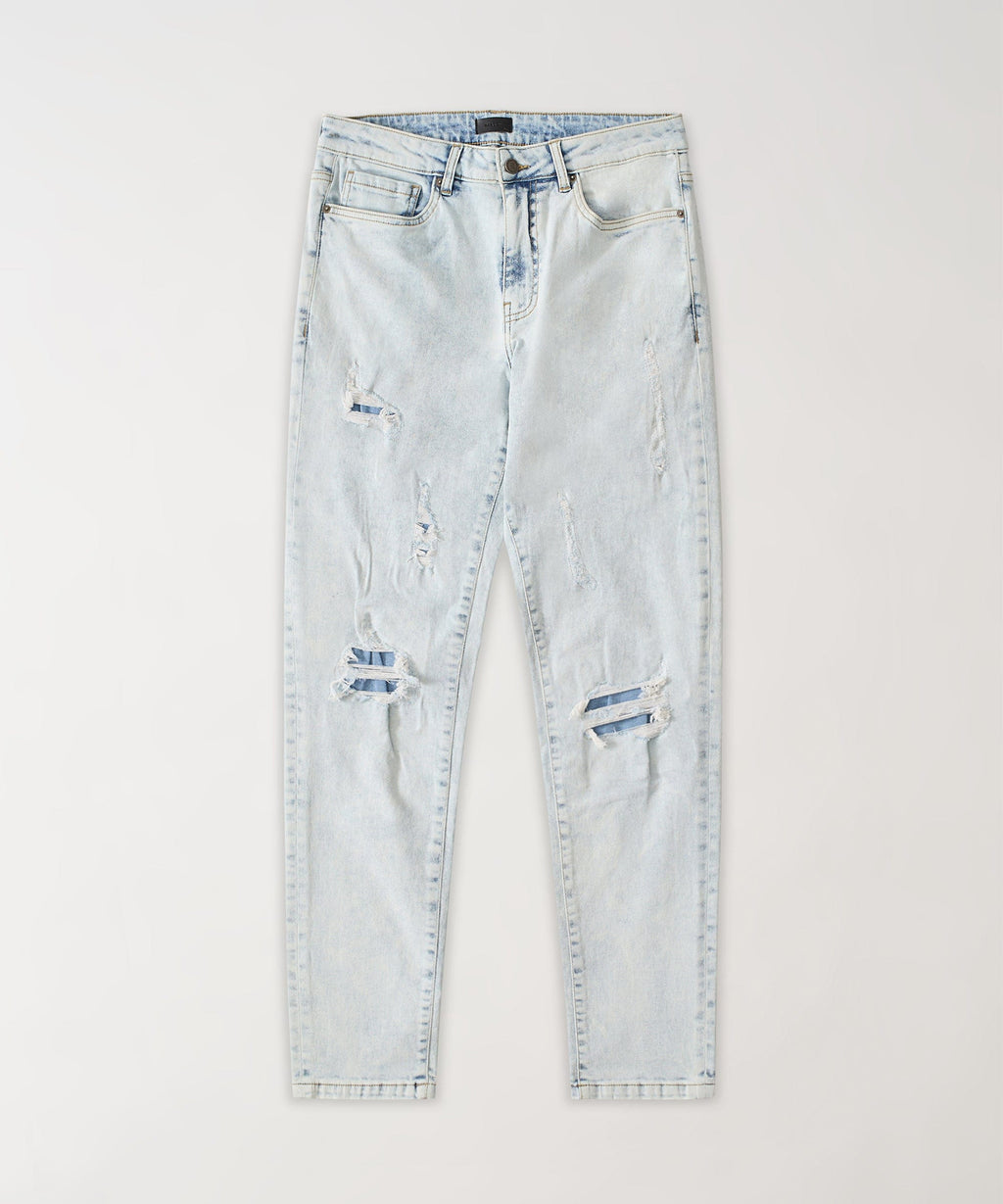 Ice Distressed Skinny Jeans - Blue