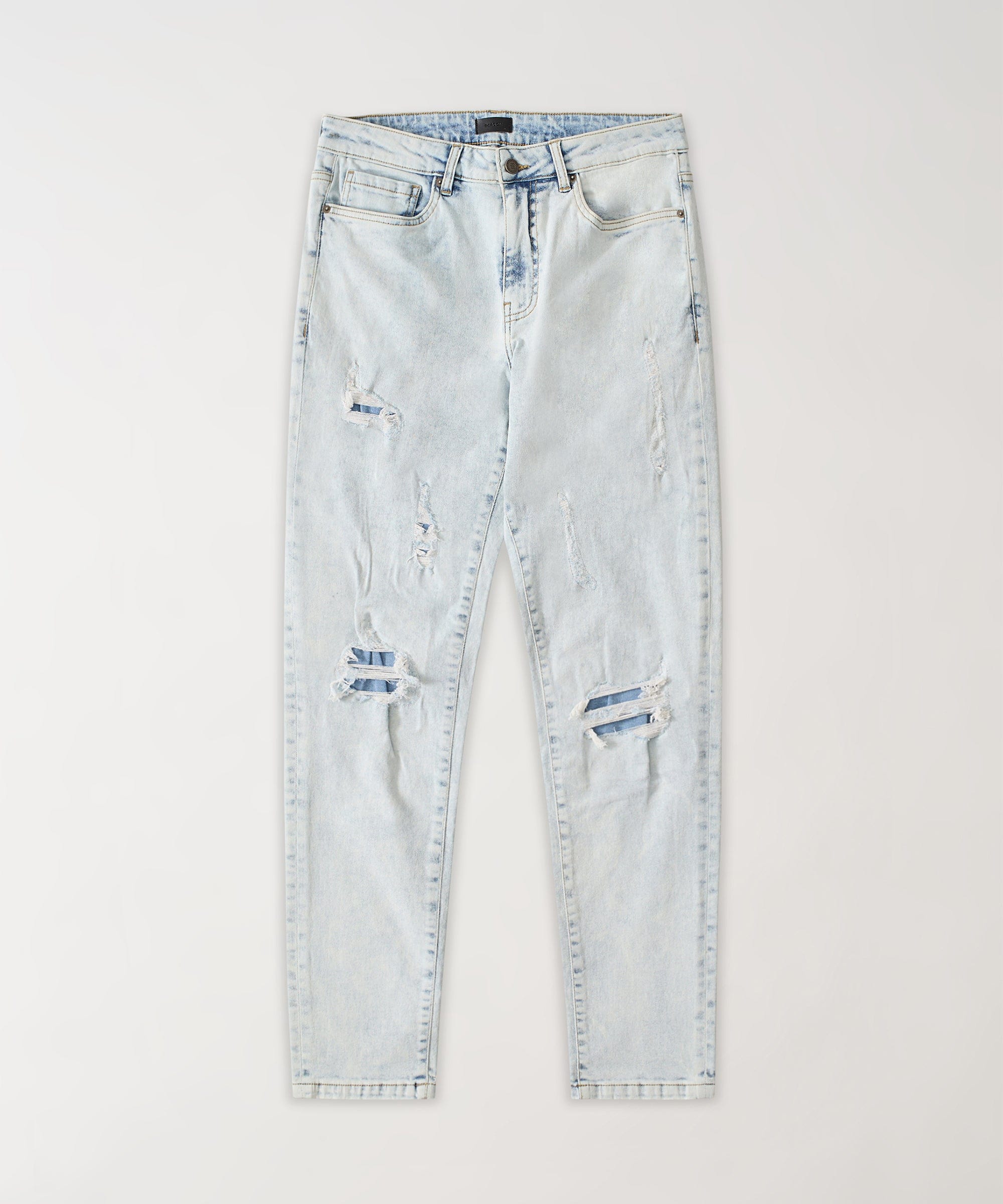 Ice Distressed Skinny Jeans - Blue