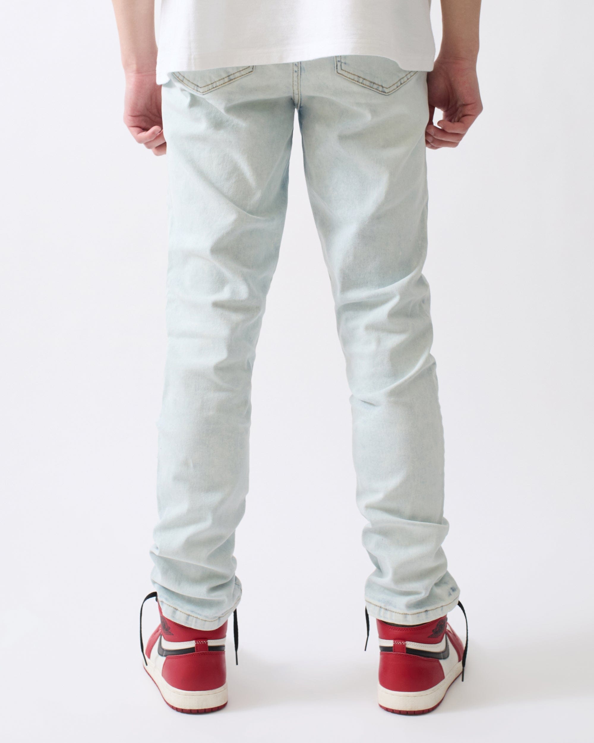 Ice Distressed Skinny Jeans - Blue