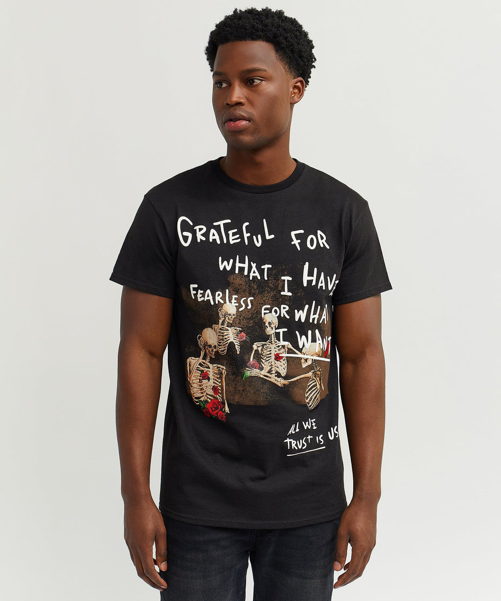 Grateful Roses Tee - Black