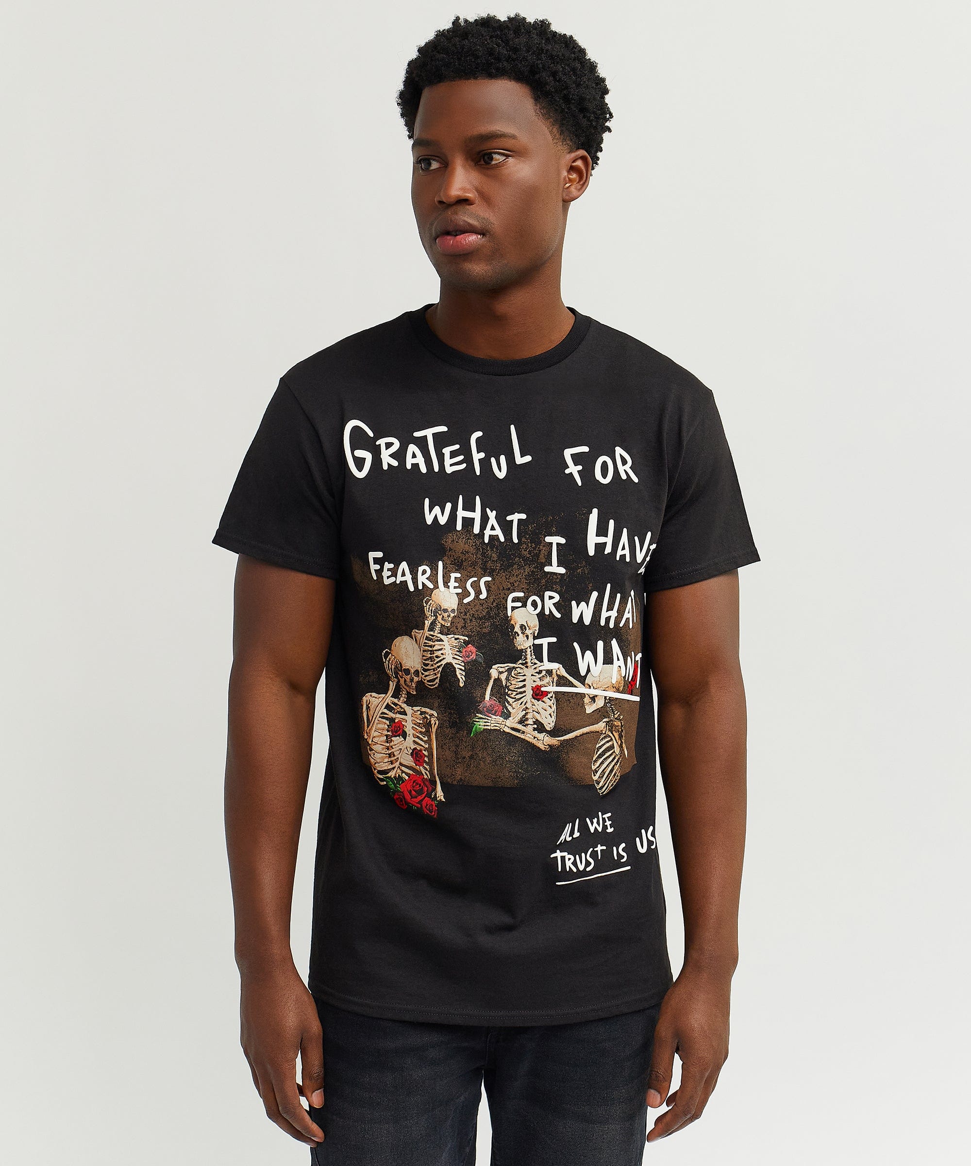 Grateful Roses Tee - Black