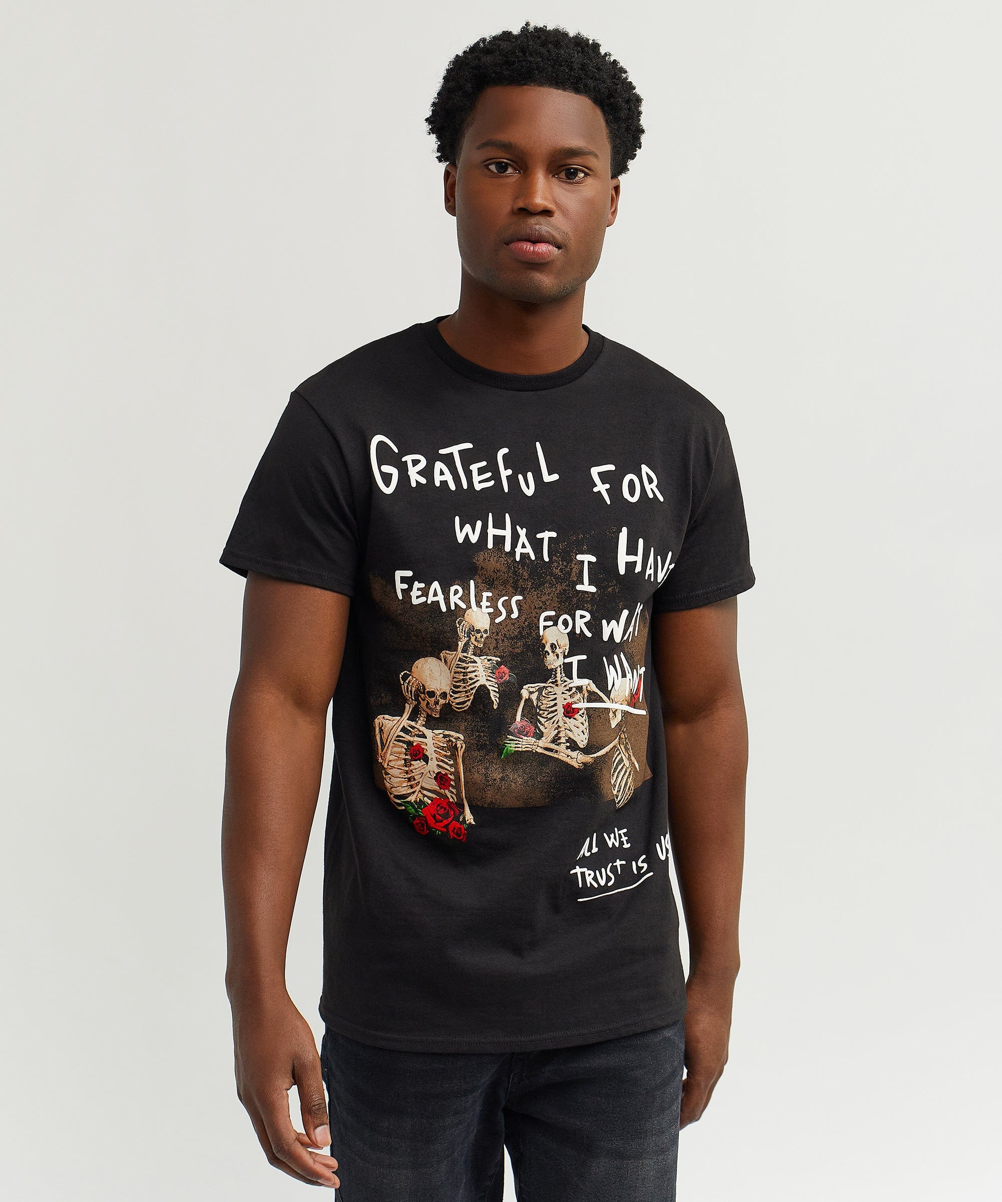 Grateful Roses Tee - Black