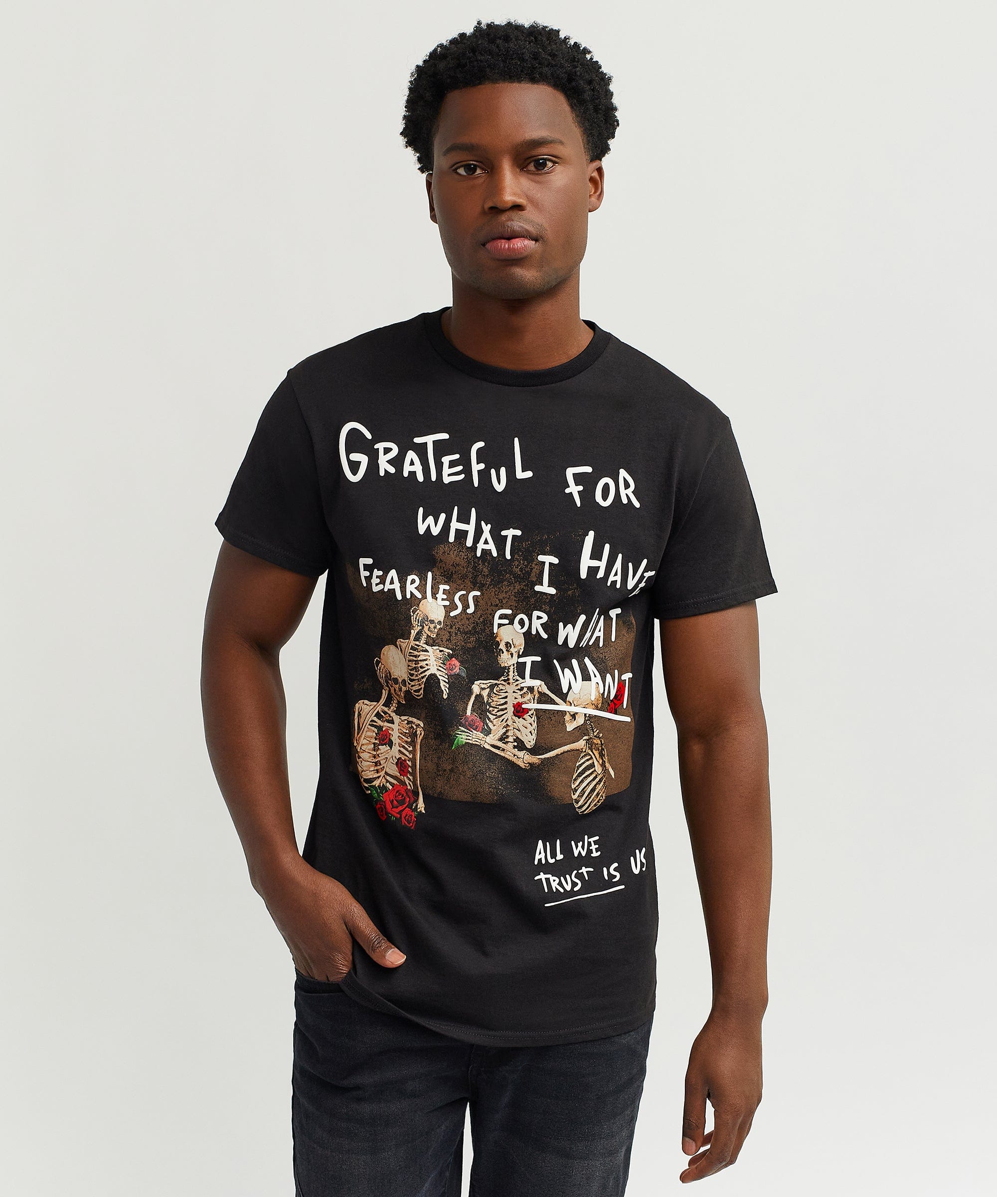 Grateful Roses Tee - Black