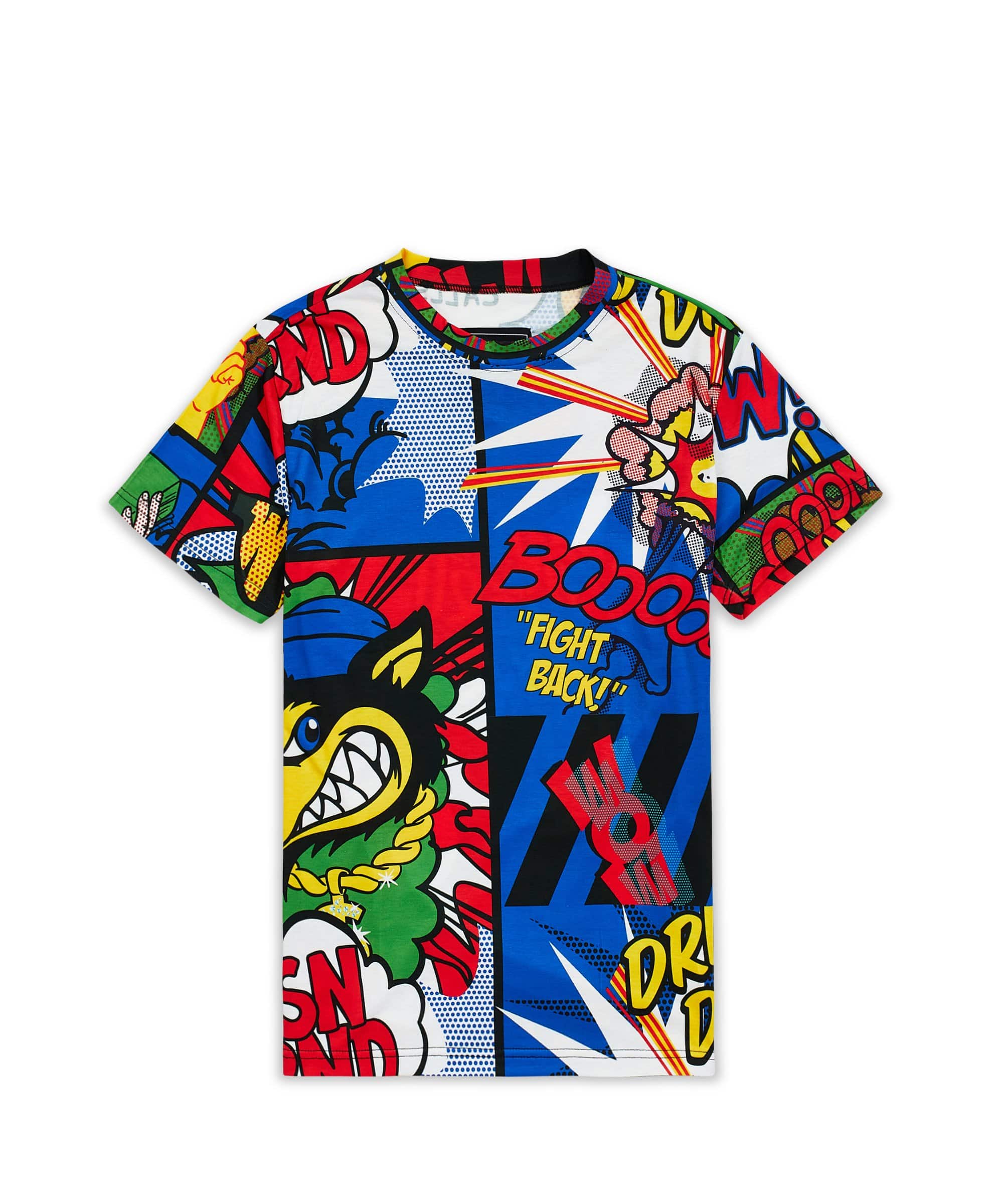 Money Drip All-Over Print Short Sleeve Tee - Multicolor