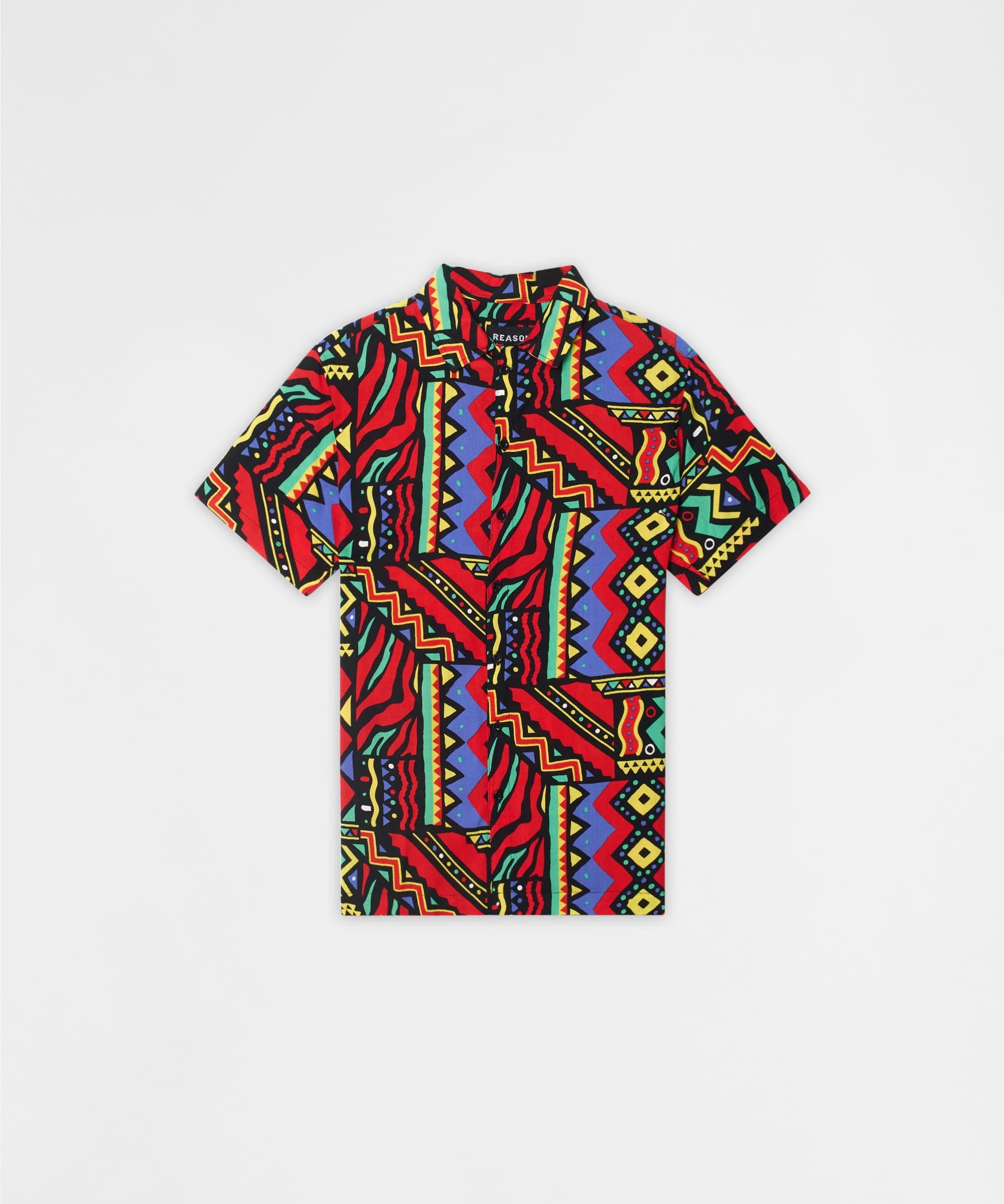 Heritage Viscose Button-Down Short Sleeve Shirt - Multicolor