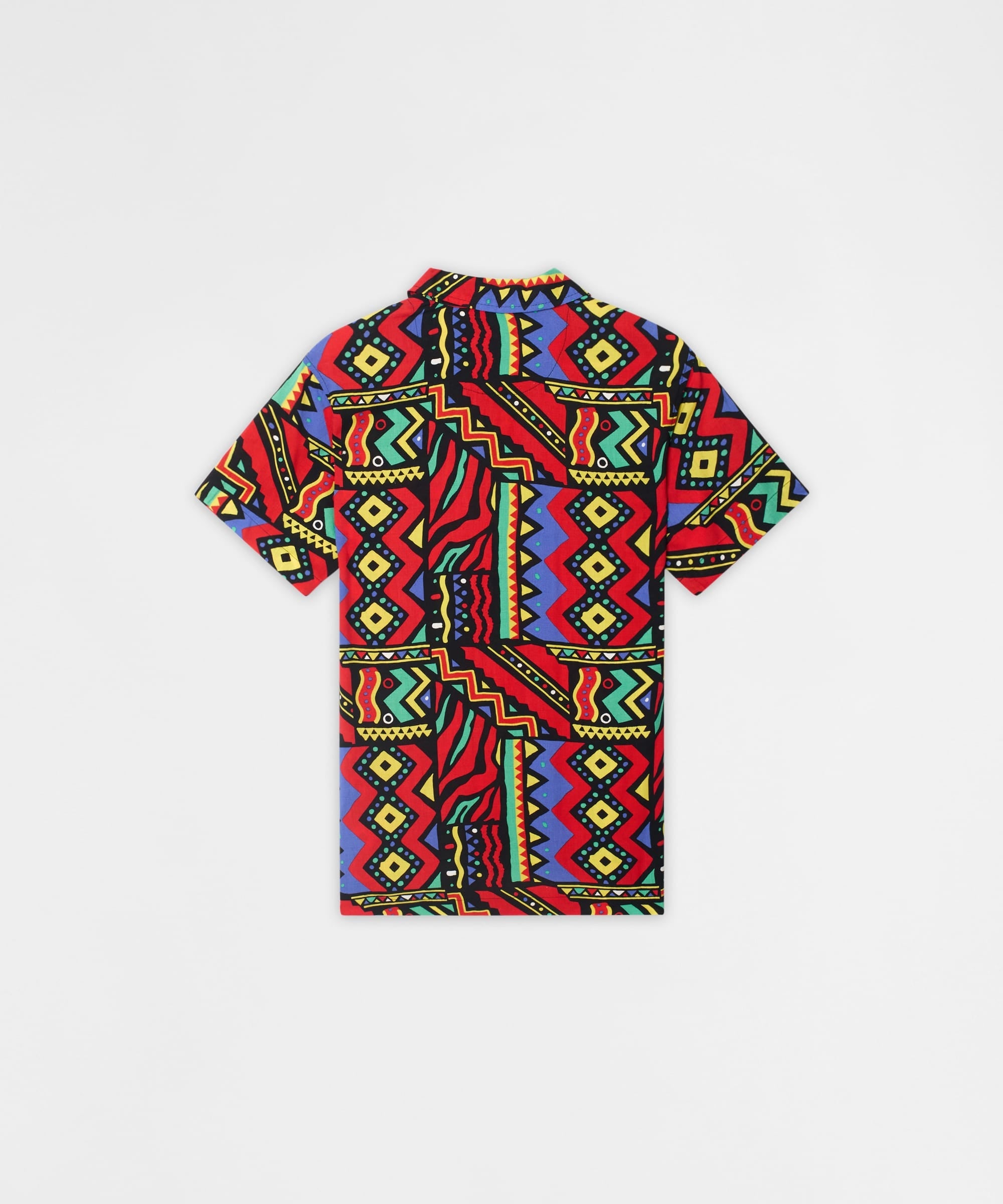 Heritage Viscose Button-Down Short Sleeve Shirt - Multicolor