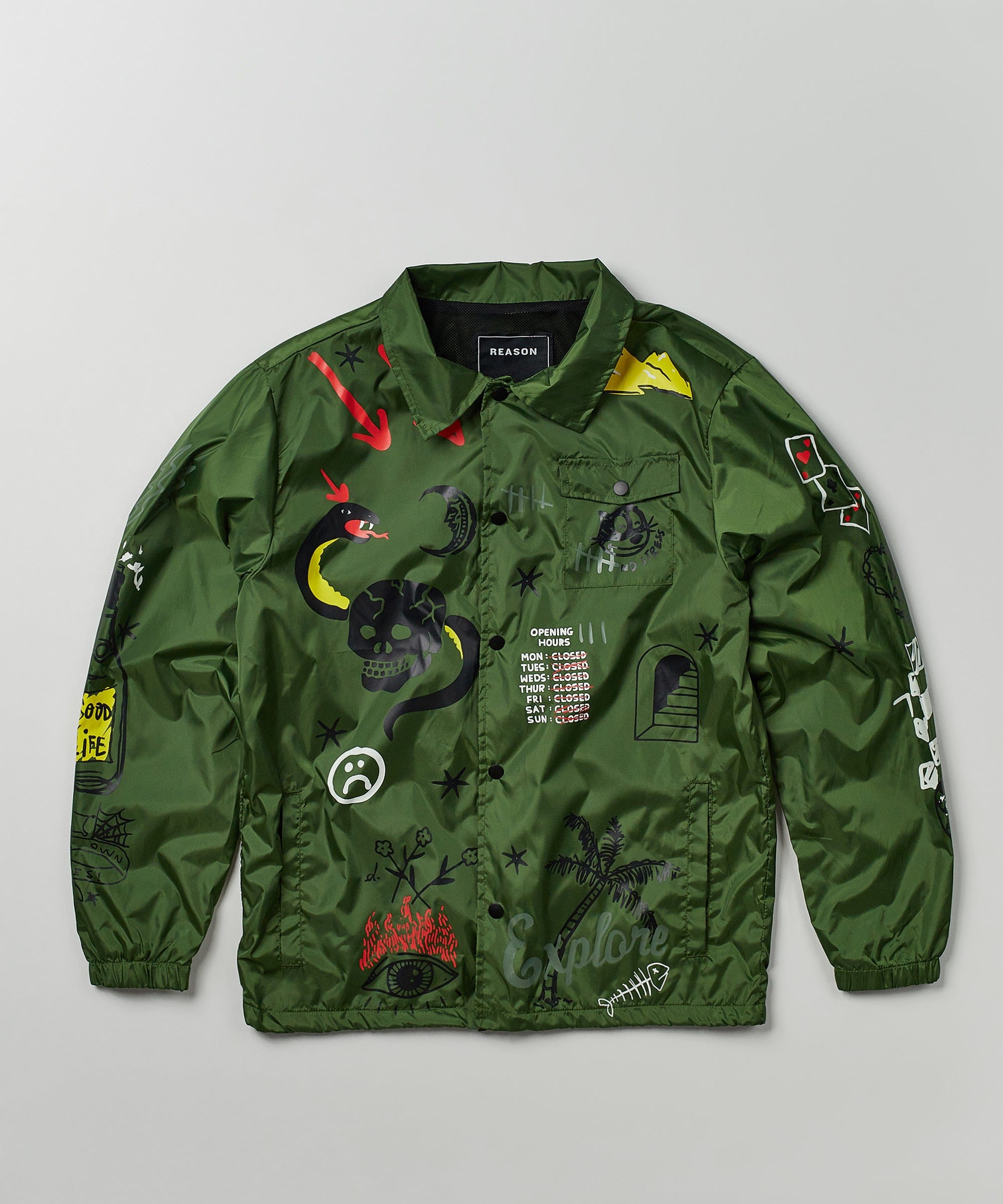 Gritty Coaches Jacket - Olive Greeen