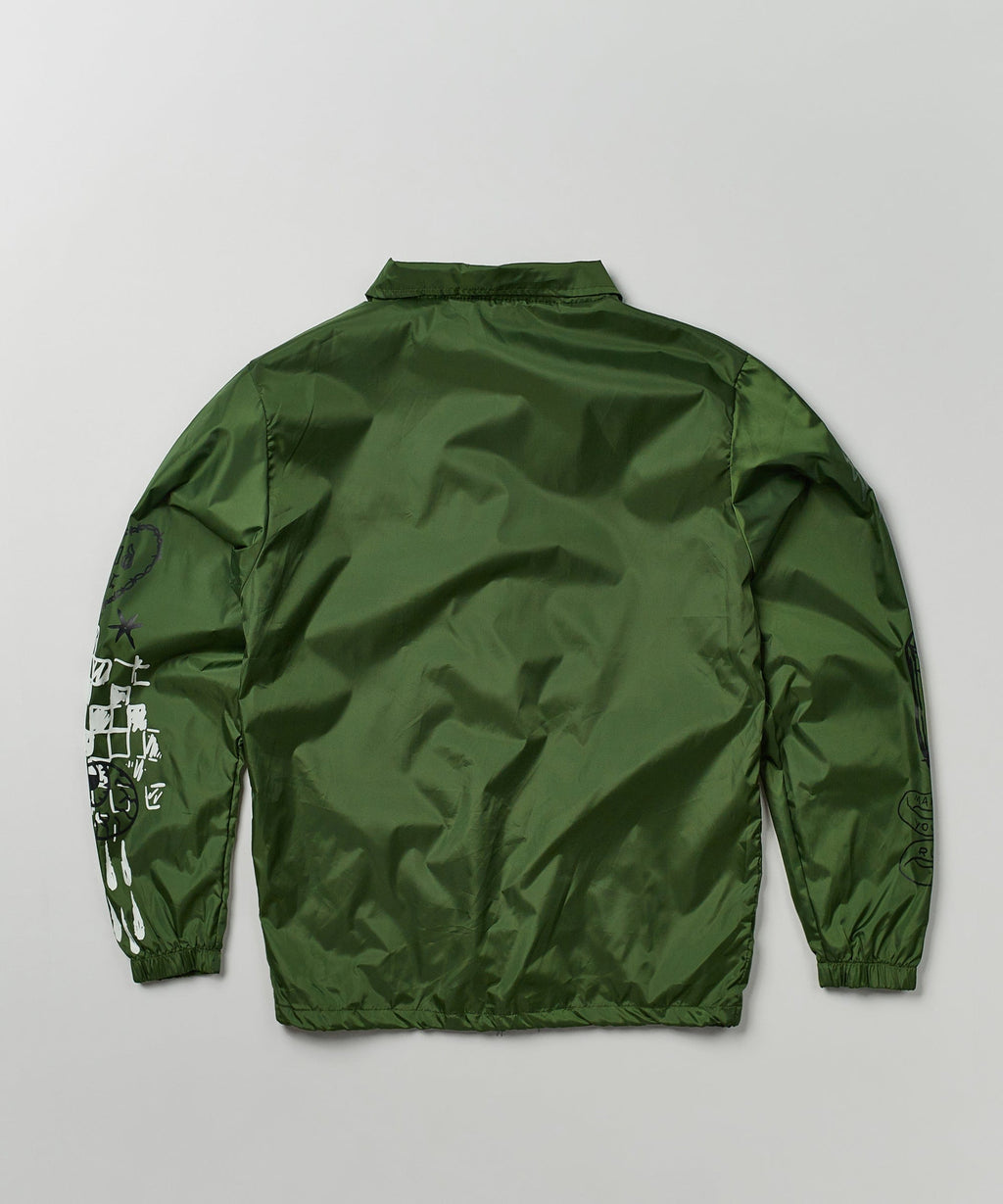 Gritty Coaches Jacket - Olive Greeen