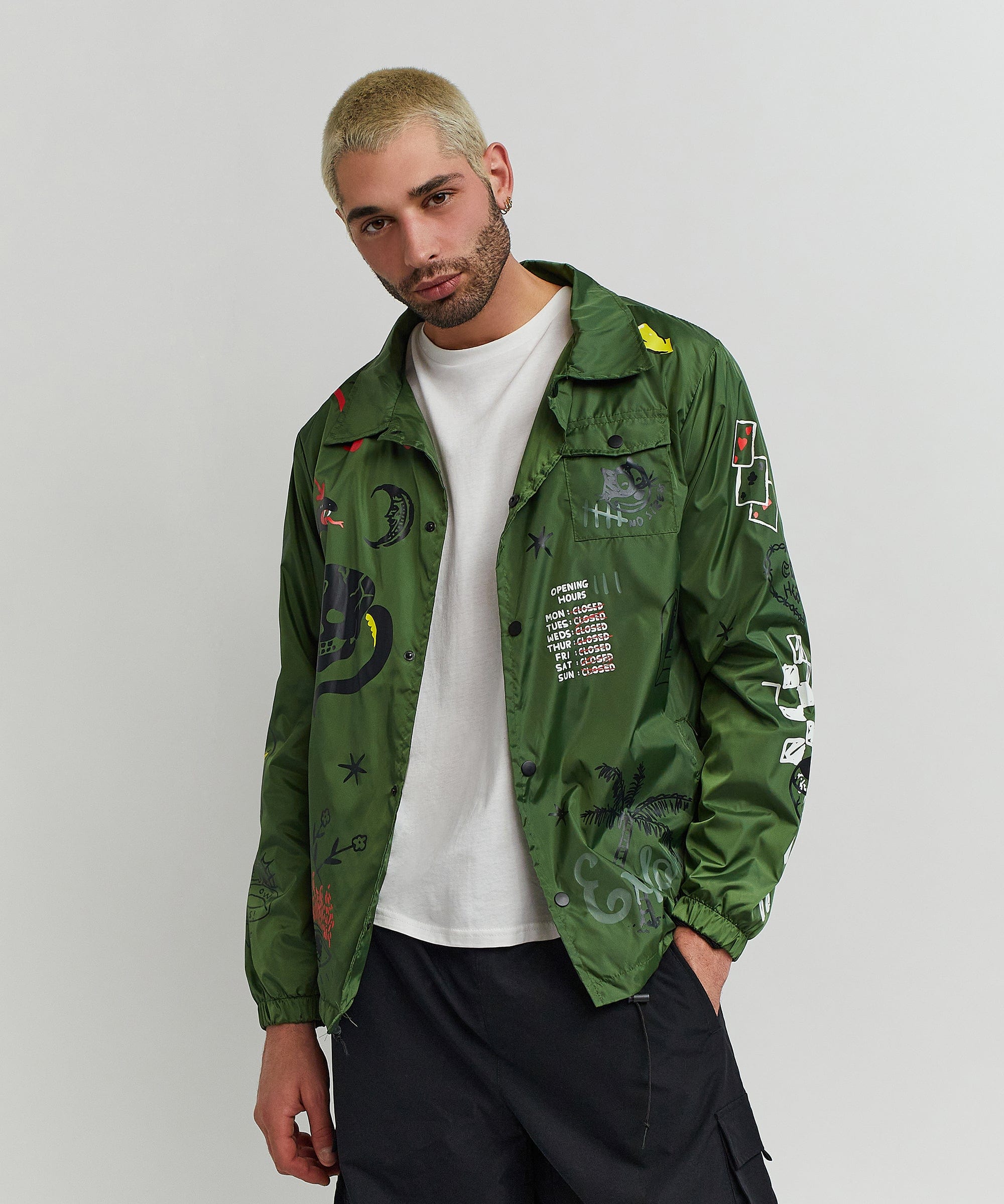Gritty Coaches Jacket - Olive Greeen