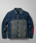 Indigo Fire Denim Jacket - Blue