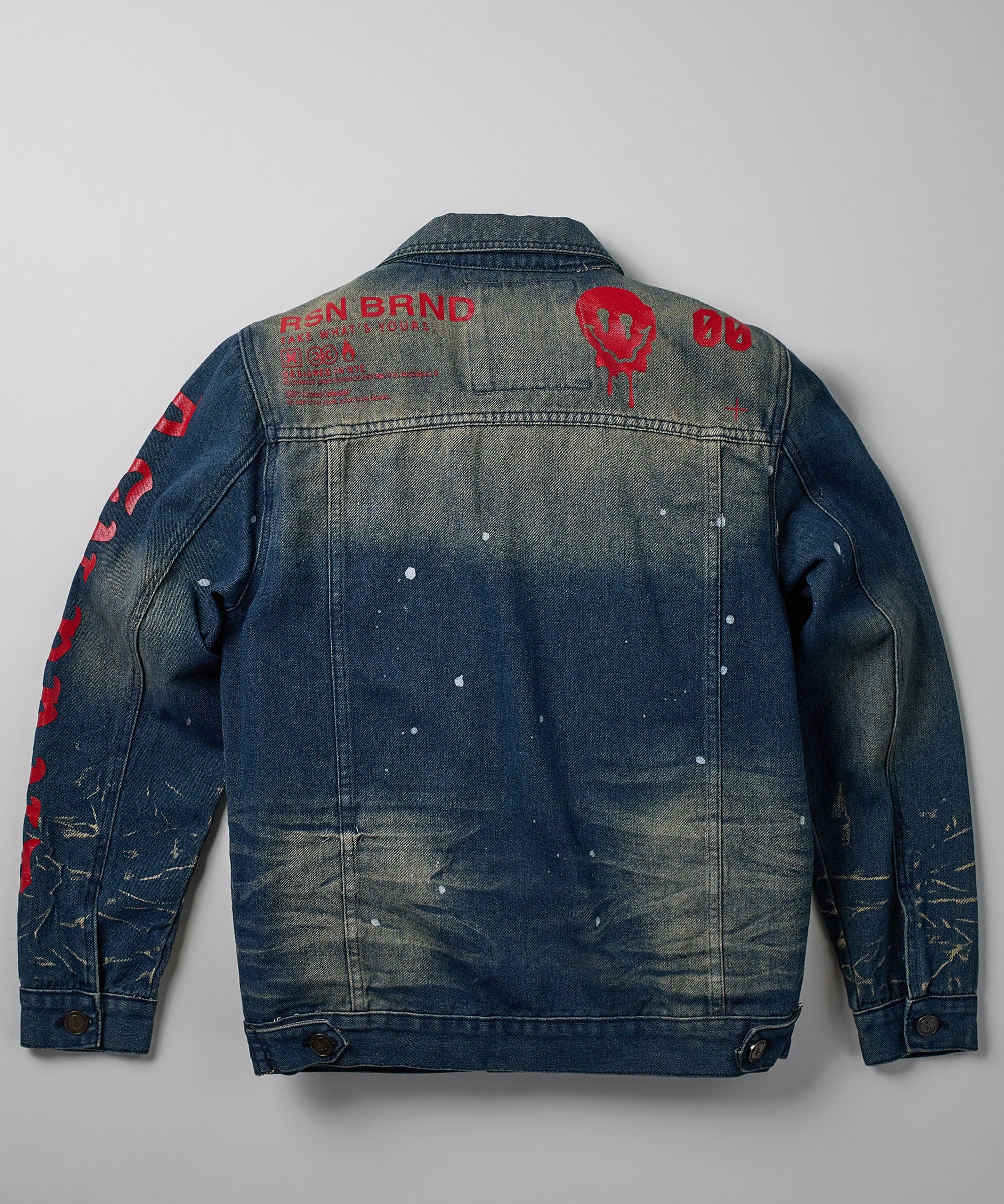 Indigo Fire Denim Jacket - Blue