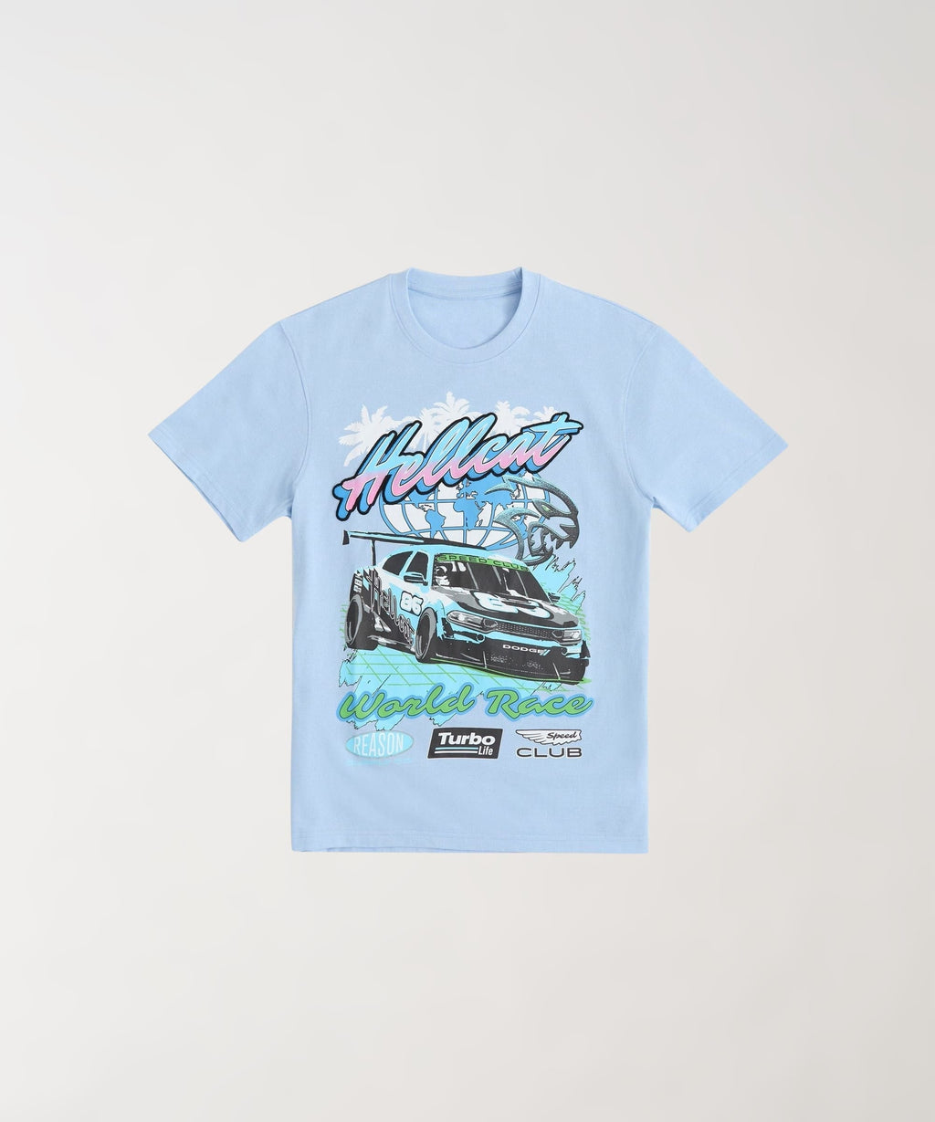 Hellcat Turbo Life Tee - Light Bue
