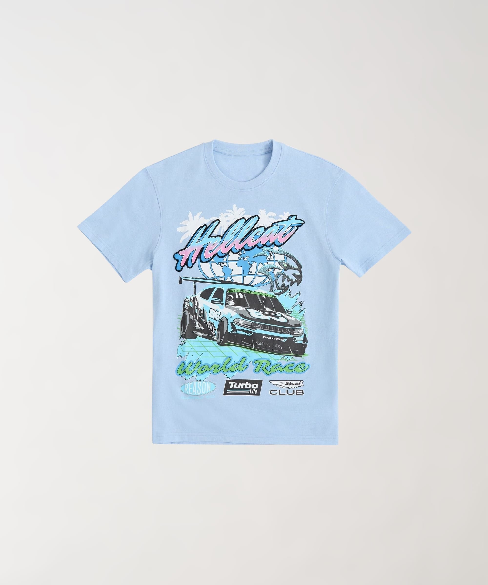 Hellcat Turbo Life Tee - Light Bue