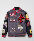 Kids Dodge Hellcat Varsity Jacket - Grey