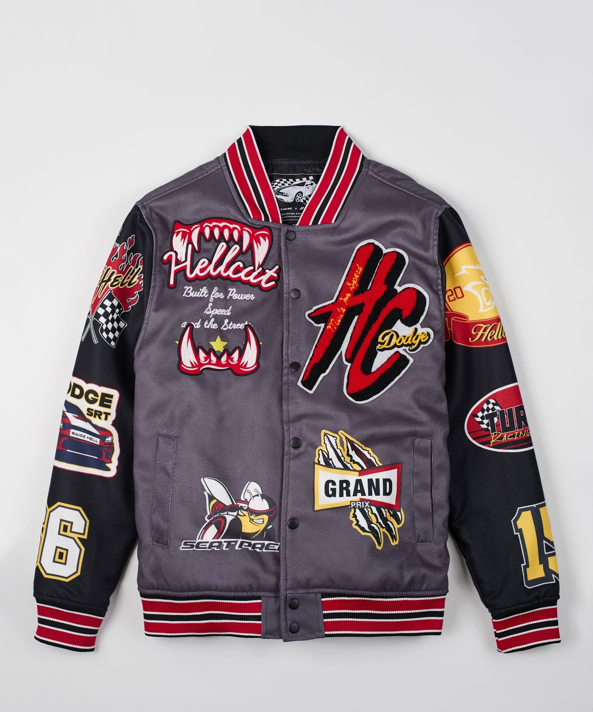 Kids Dodge Hellcat Varsity Jacket - Grey