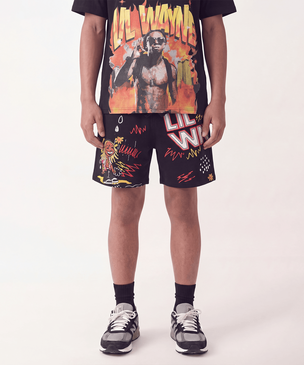Kids Lil Wayne Fleece Short - Black