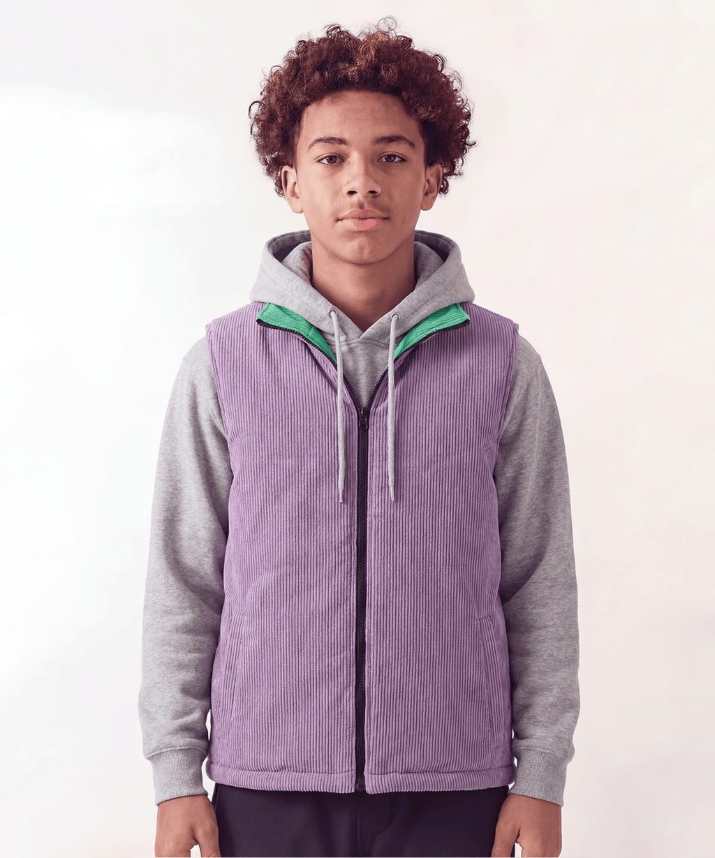Fresh Start Kid's Reversible Puffer Vest - Sage