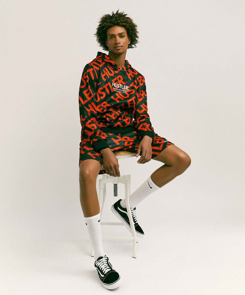 Hustler District Hood And Short Set