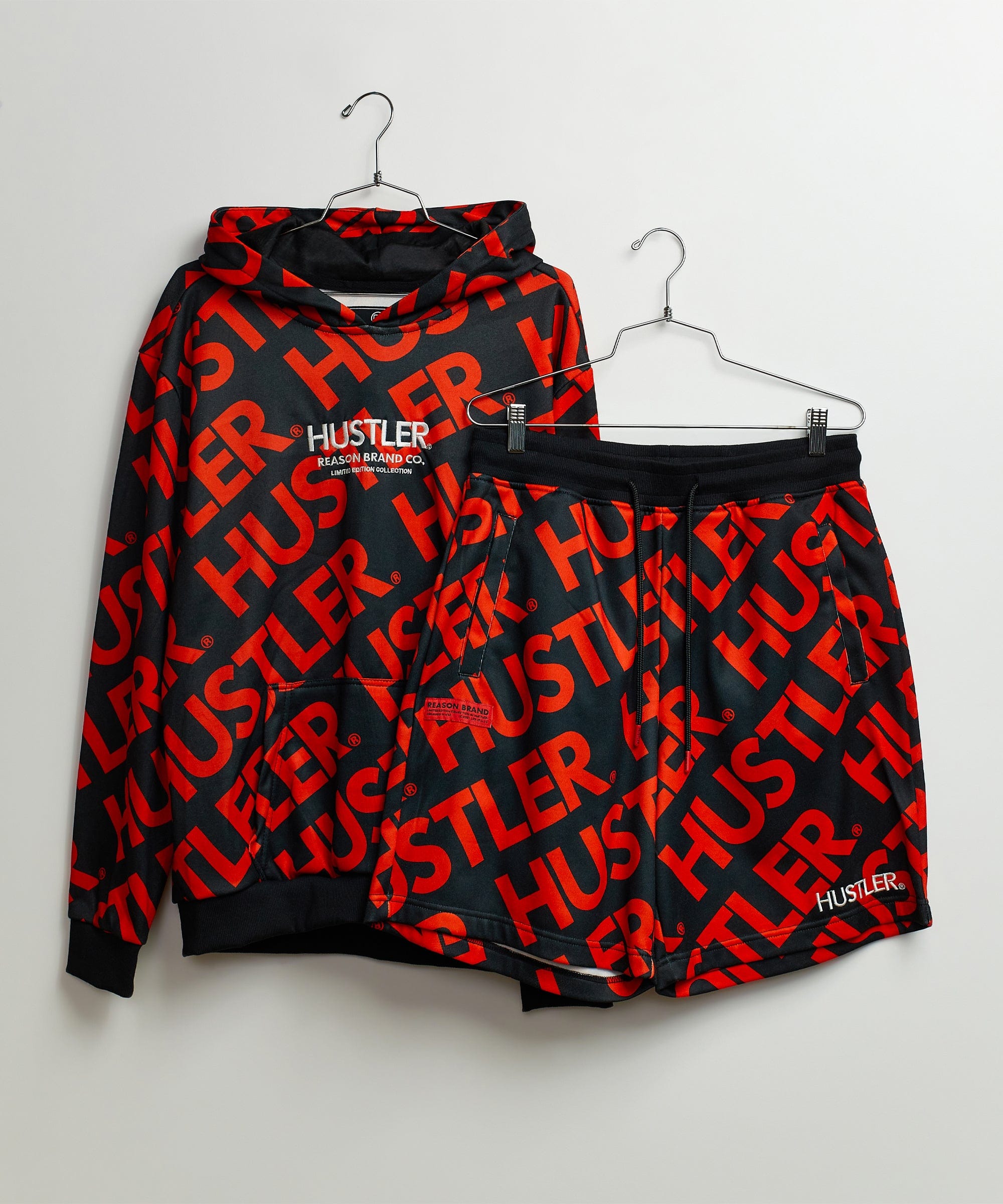 Hustler District Hood And Short Set