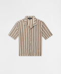 Knitted Button Down Shirt - Brown