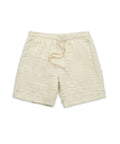 Grid Kid's Textured Shorts - Cream