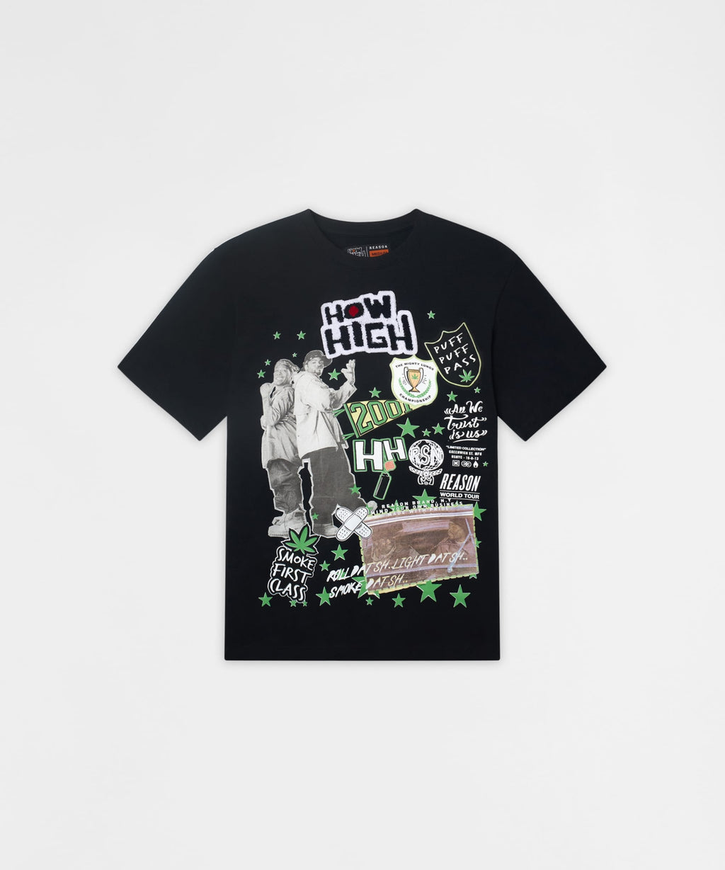 How High Trust Embroidered Short Sleeve Tee - Black
