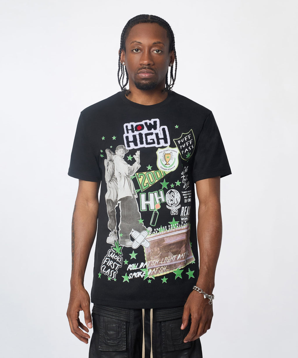 How High Trust Embroidered Short Sleeve Tee - Black