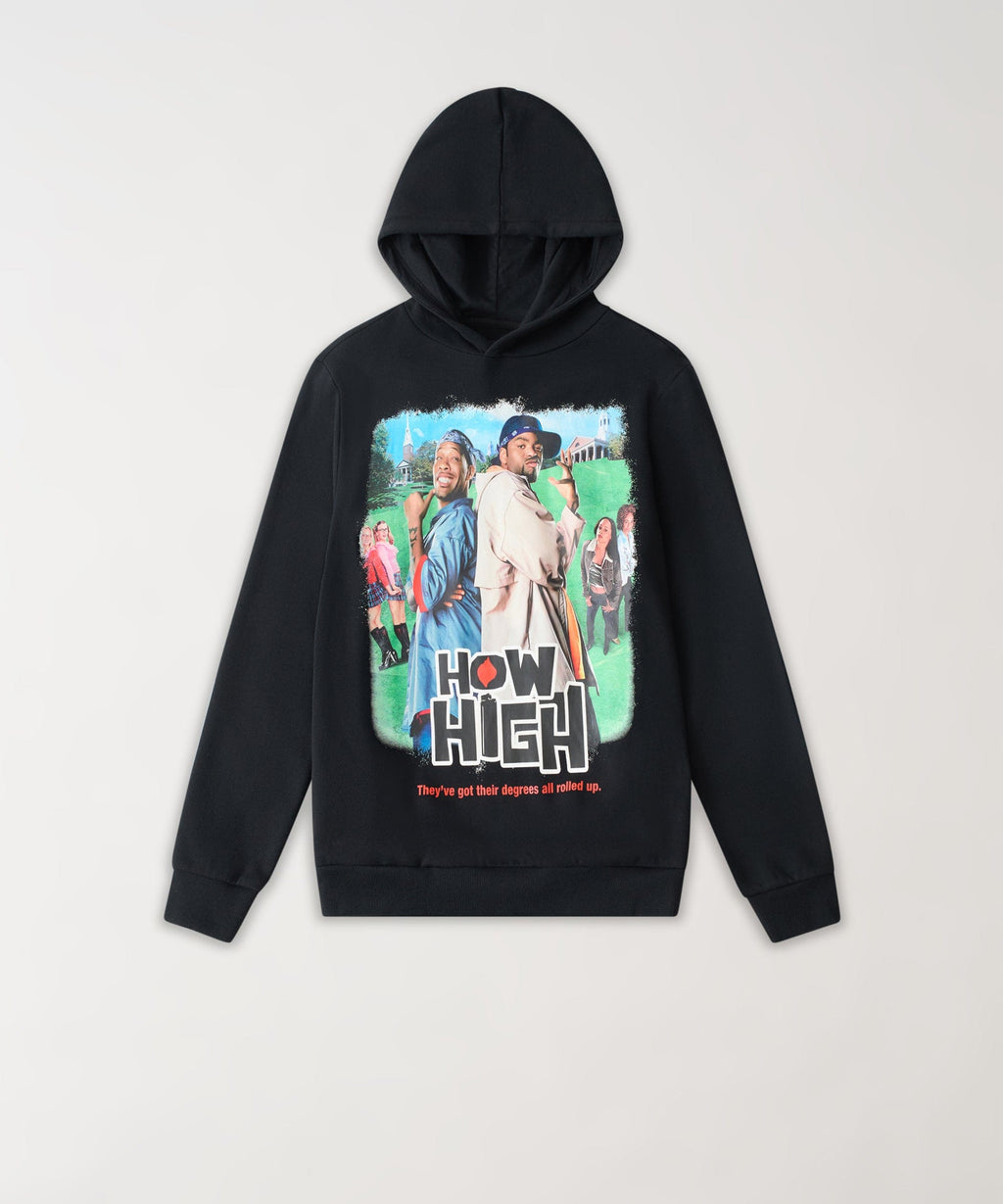 How High They've Got Their Degrees Graphic Hoodie - Black