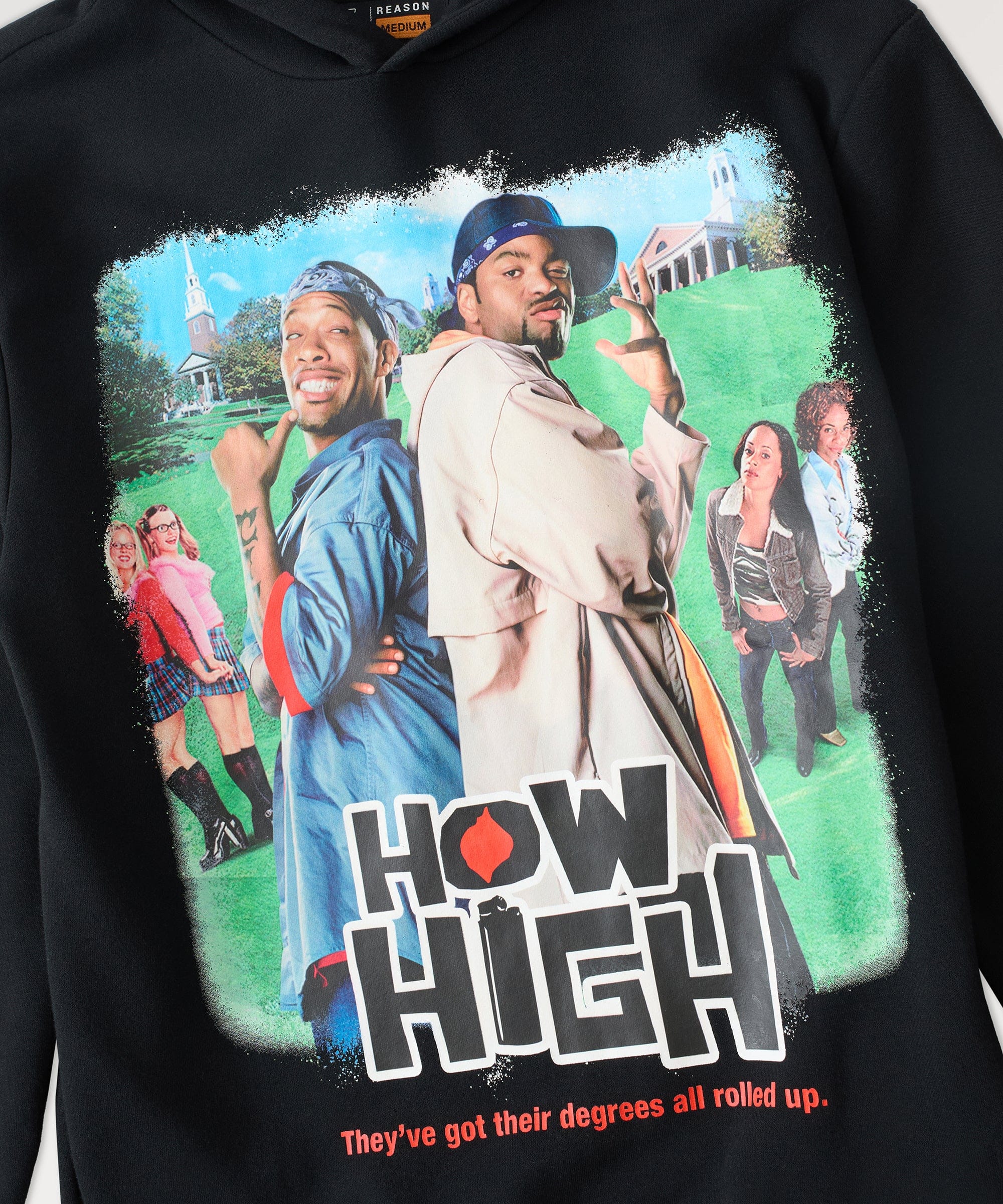 How High They've Got Their Degrees Graphic Hoodie - Black