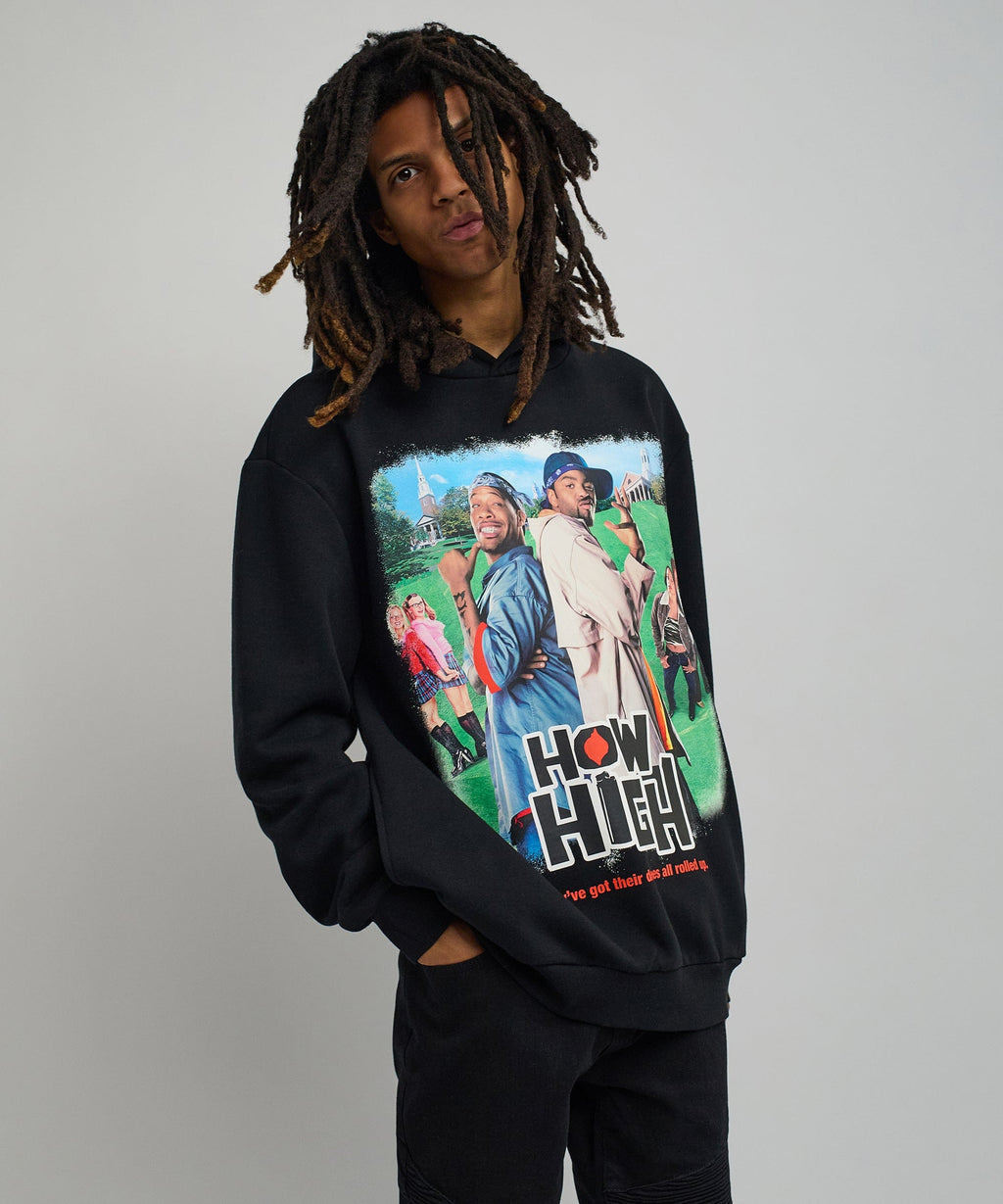 How High They've Got Their Degrees Graphic Hoodie - Black