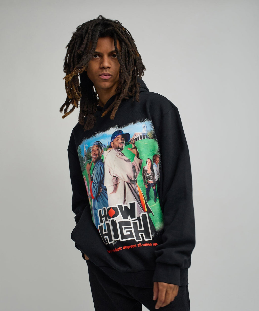 How High They've Got Their Degrees Graphic Hoodie - Black