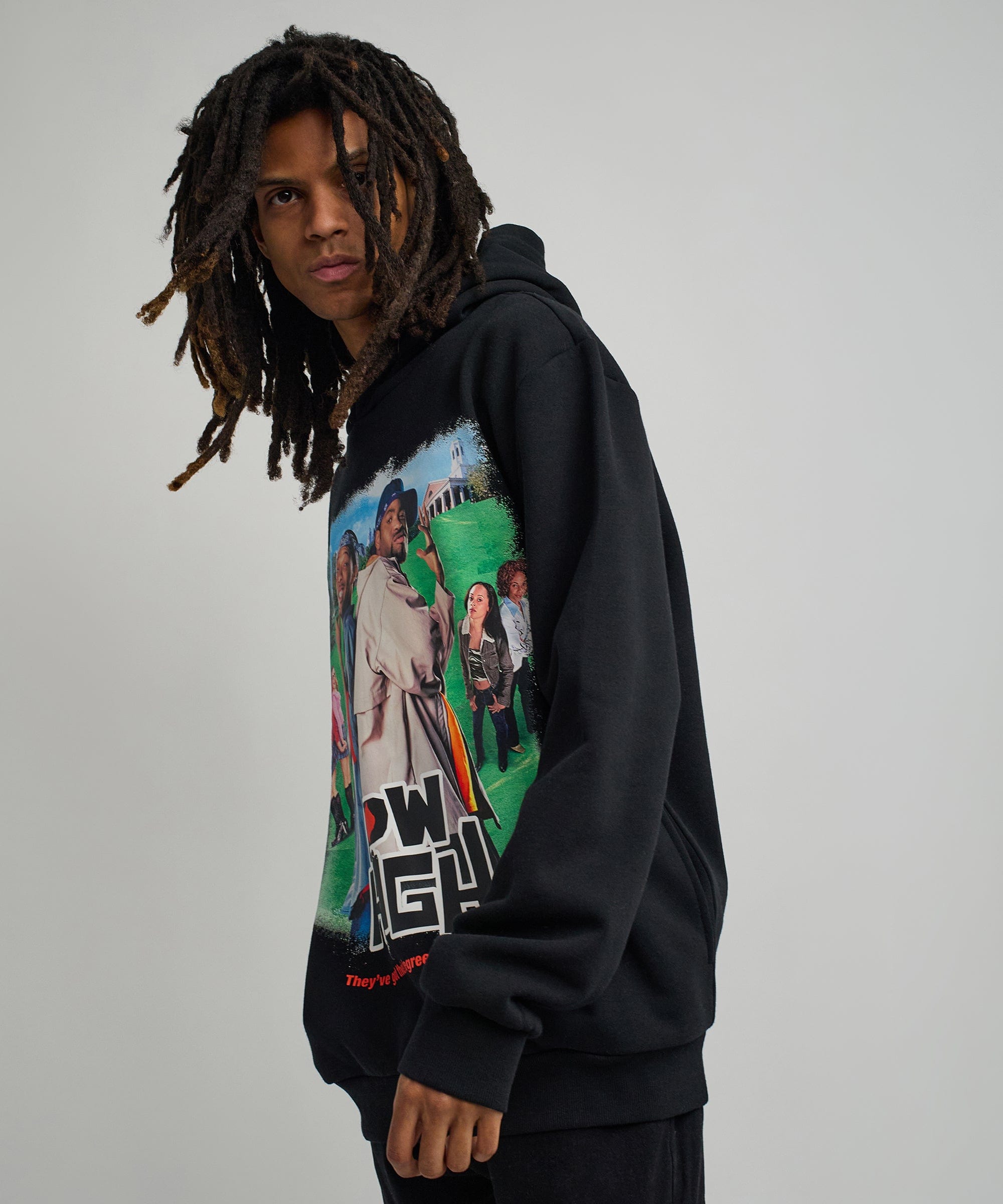How High They've Got Their Degrees Graphic Hoodie - Black