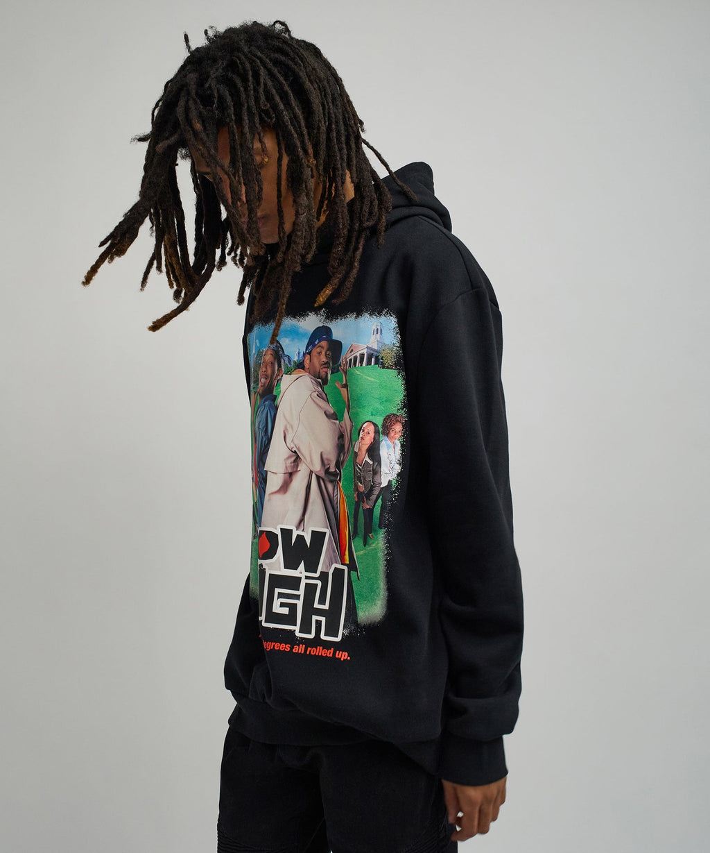 How High They've Got Their Degrees Graphic Hoodie - Black