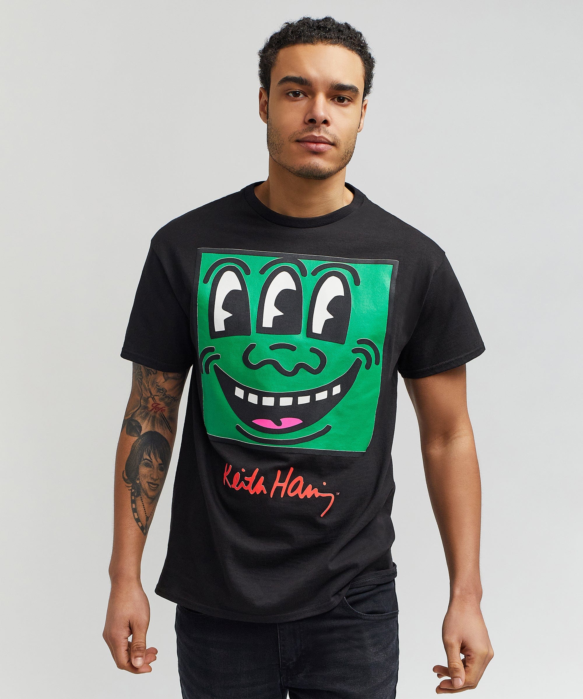 Keith Haring Three Eyed Monster Tee - Black