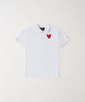 Keith Haring Embroidered Heart Polo - White