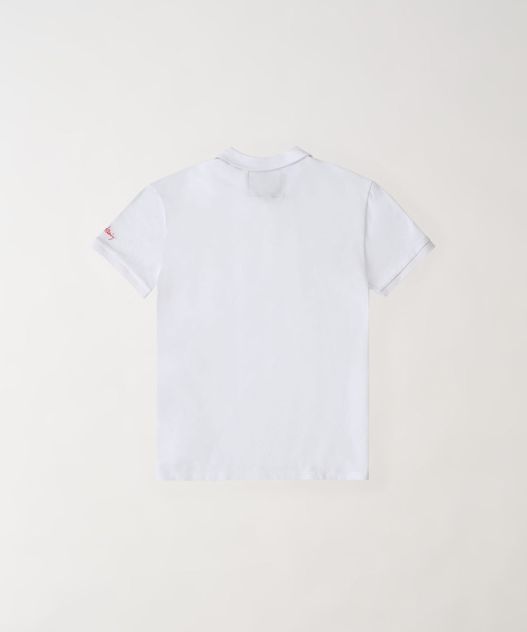 Keith Haring Embroidered Heart Polo - White