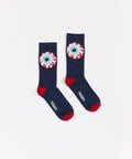 Mishka Logo Socks - Navy Blue And Red