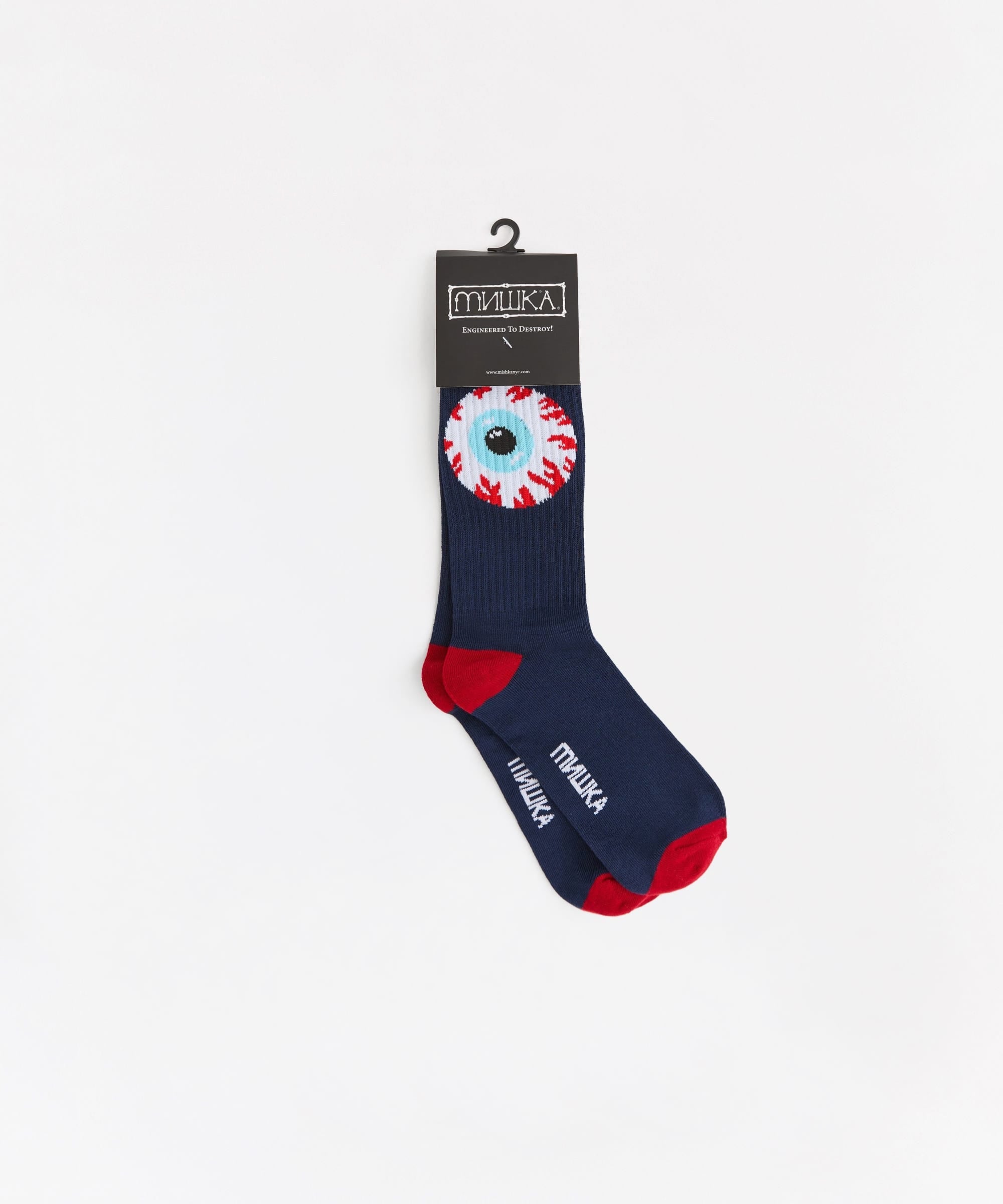 Mishka Logo Socks - Navy Blue And Red