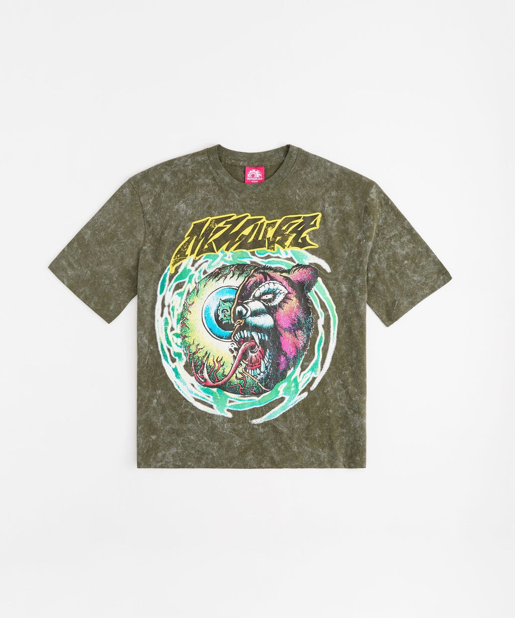 Mishka Mutant Bear Graphic Short Sleeve Tee - Aqua