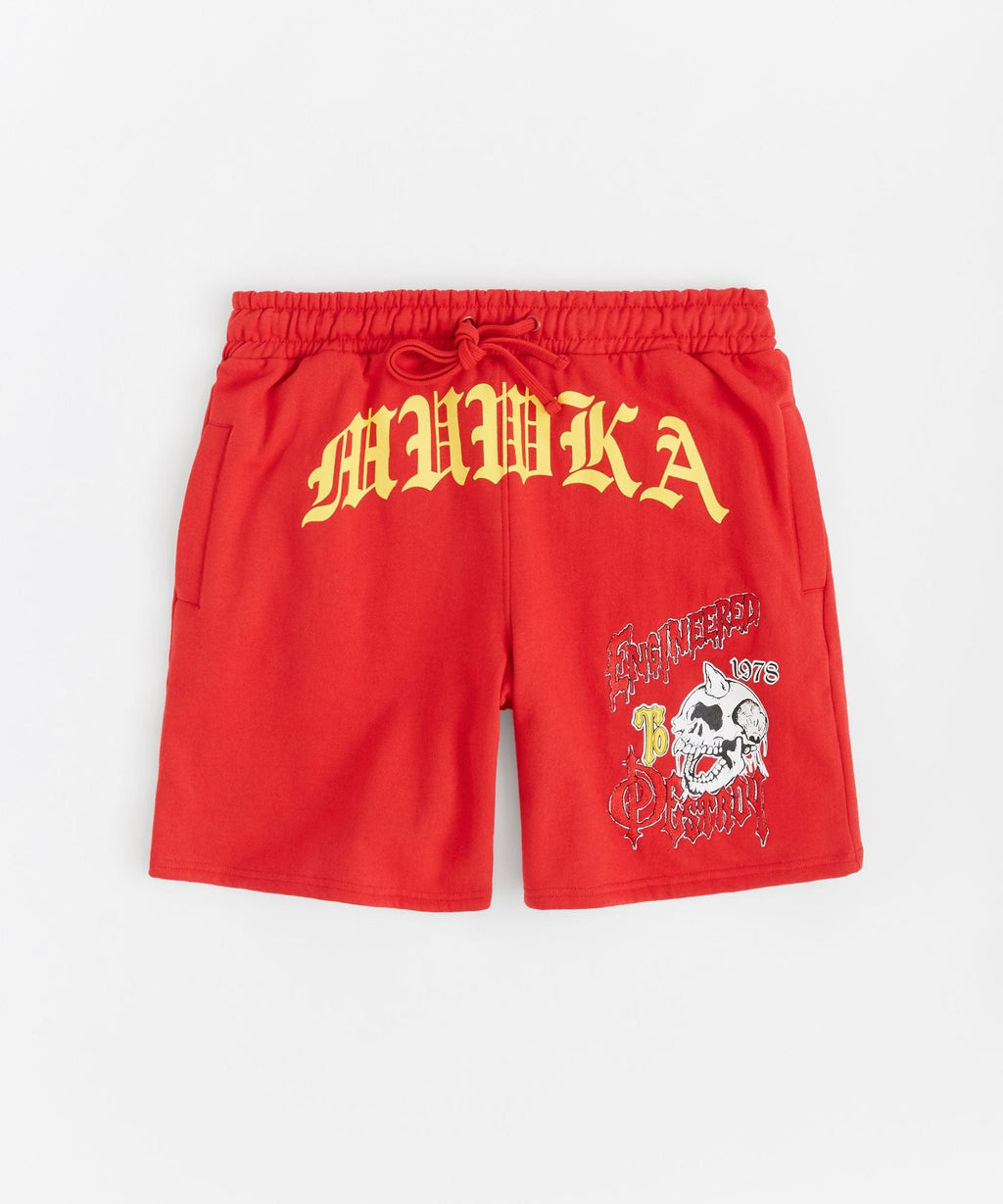 Mishka Old English Fleece Shorts - Red