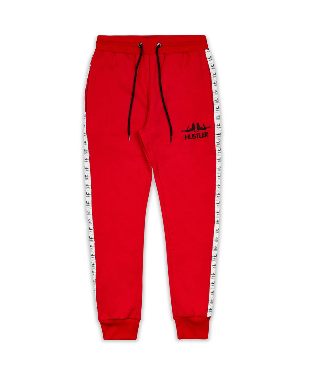Hustler Girl Logo Joggers - Red