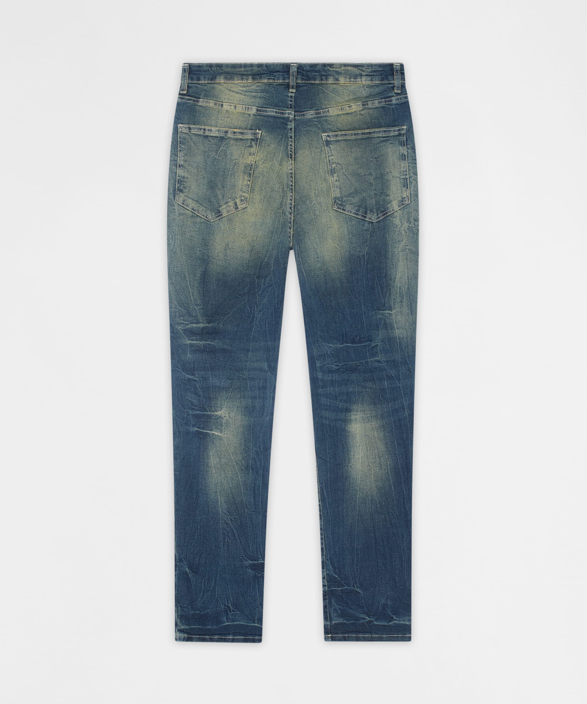 Men's Skinny Ripped Denim Pant - Medium Blue